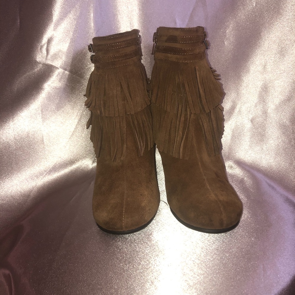 Aerosoles Tan Plumming Bird Ankle Boots 6M